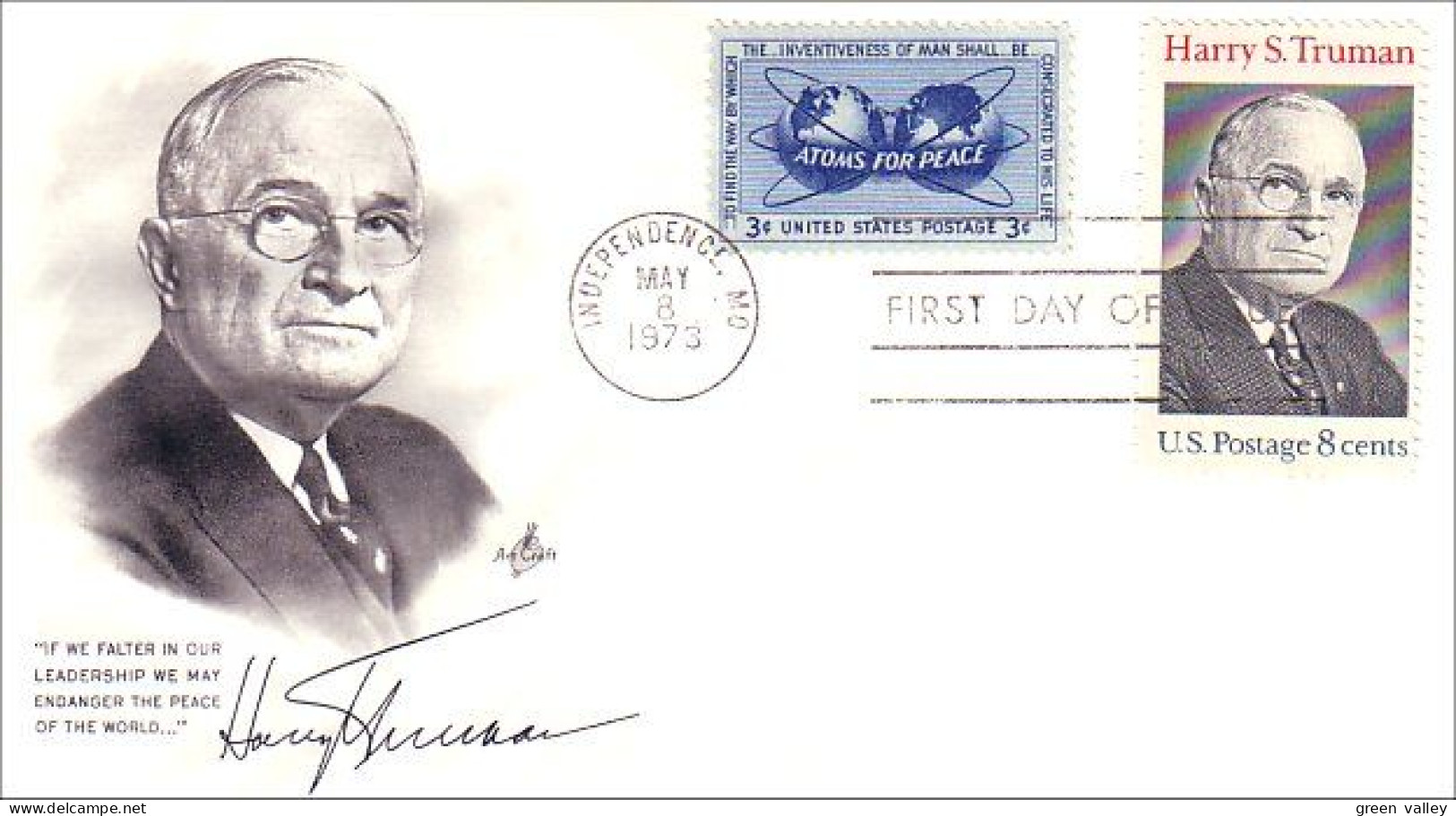USA FDC Harry Truman ( A61 367) - Atome