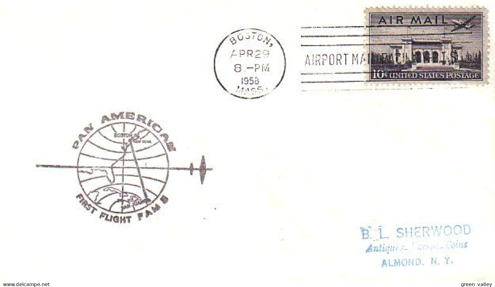 USA FDC First Flight Pan American Boston - New York - San Juan P.R. ( A61 160) - Schmuck-FDC