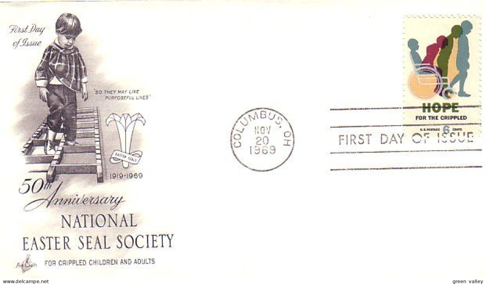 USA FDC Hope For The Crippled ( A61 96) - Handicaps
