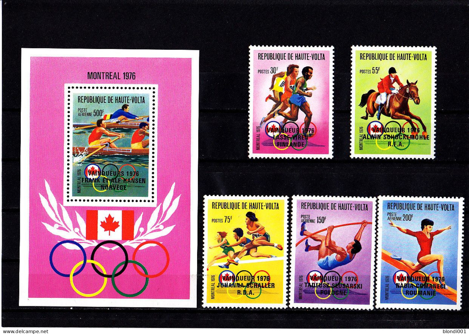 Olympics 1976 - Rowing - UPPER VOLTA - S/S+Set Black Ovp MNH - Ete 1976: Montréal