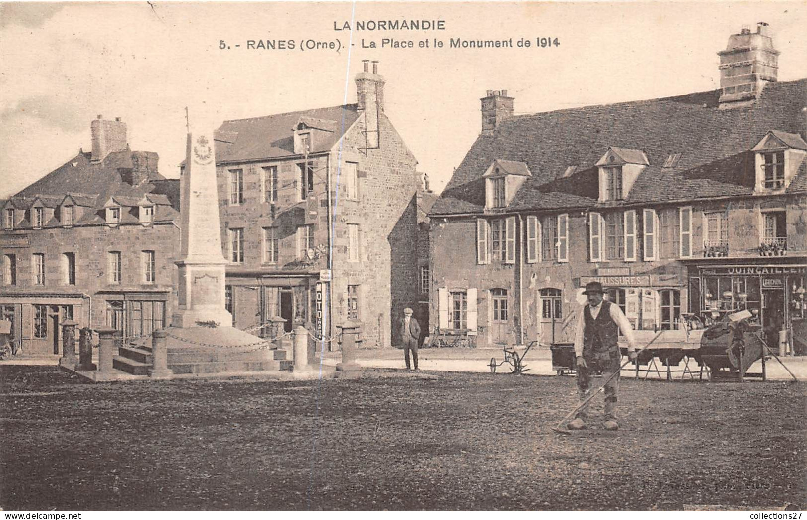 61-RANES- LA PLACE ET LE MONUMENT DE 1914 - Andere & Zonder Classificatie