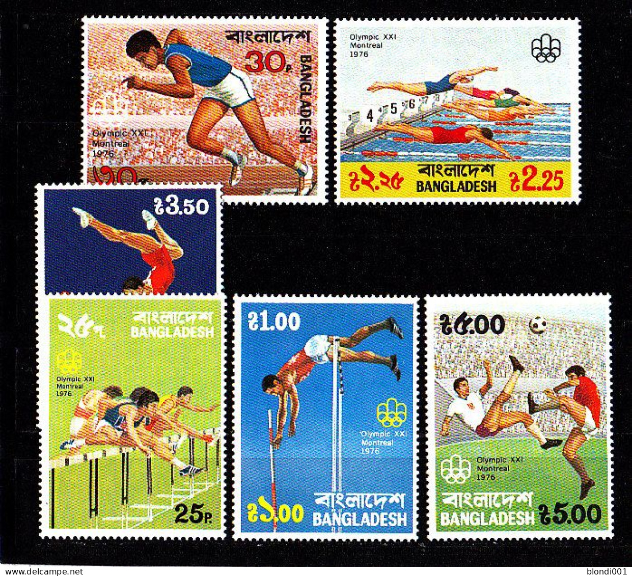 Olympics 1976 - Soccer - BANGLADESH - Set MNH - Verano 1976: Montréal