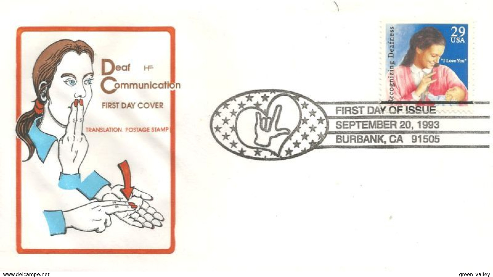 USA Mère Enfant Mother Child Deaf Deafness Sourd Surdité FDC Cover ( A62 299) - Handicap