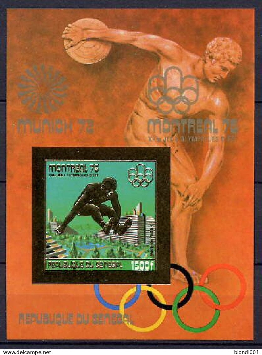 Olympics 1976 - History - SENEGAL - S/S Gold Imp. MNH - Estate 1976: Montreal