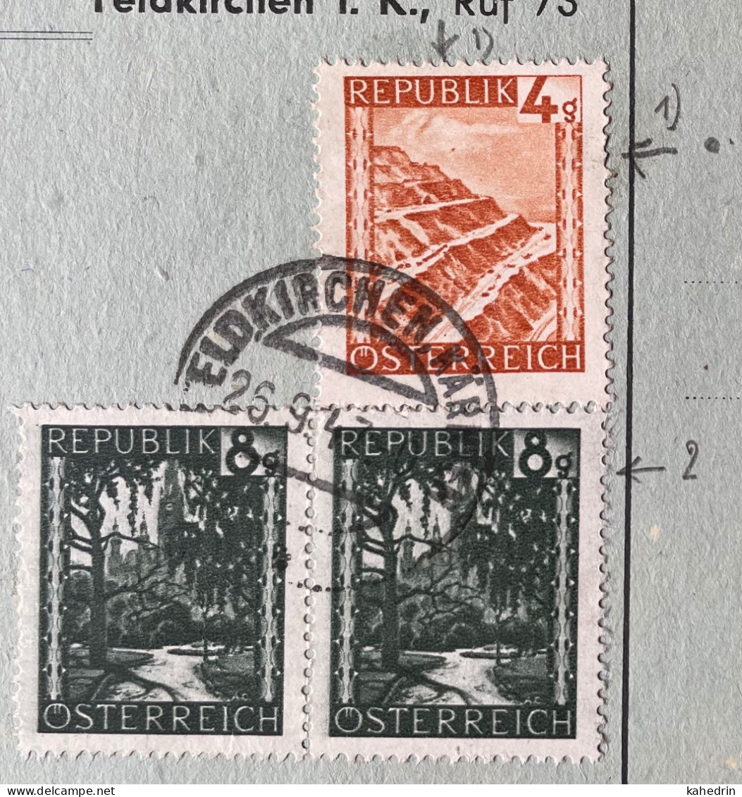 Österreich / Austria 1947, Plattenfehler / Druckzufälligkeit Mi. # 739 + 744, Bitte Lesen! - Plaatfouten & Curiosa