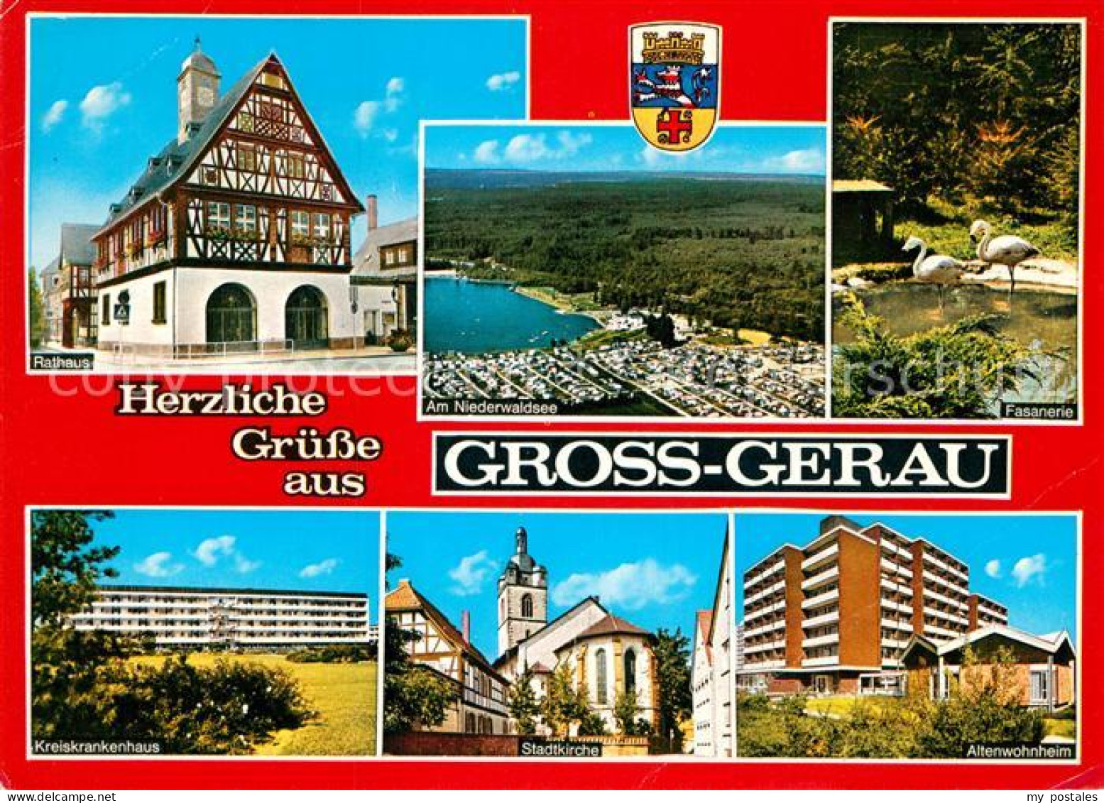 72939473 Gross-Gerau Rathaus Niederwaldsee Fasanerie Kreiskrankenhaus Stadtkirch - Gross-Gerau