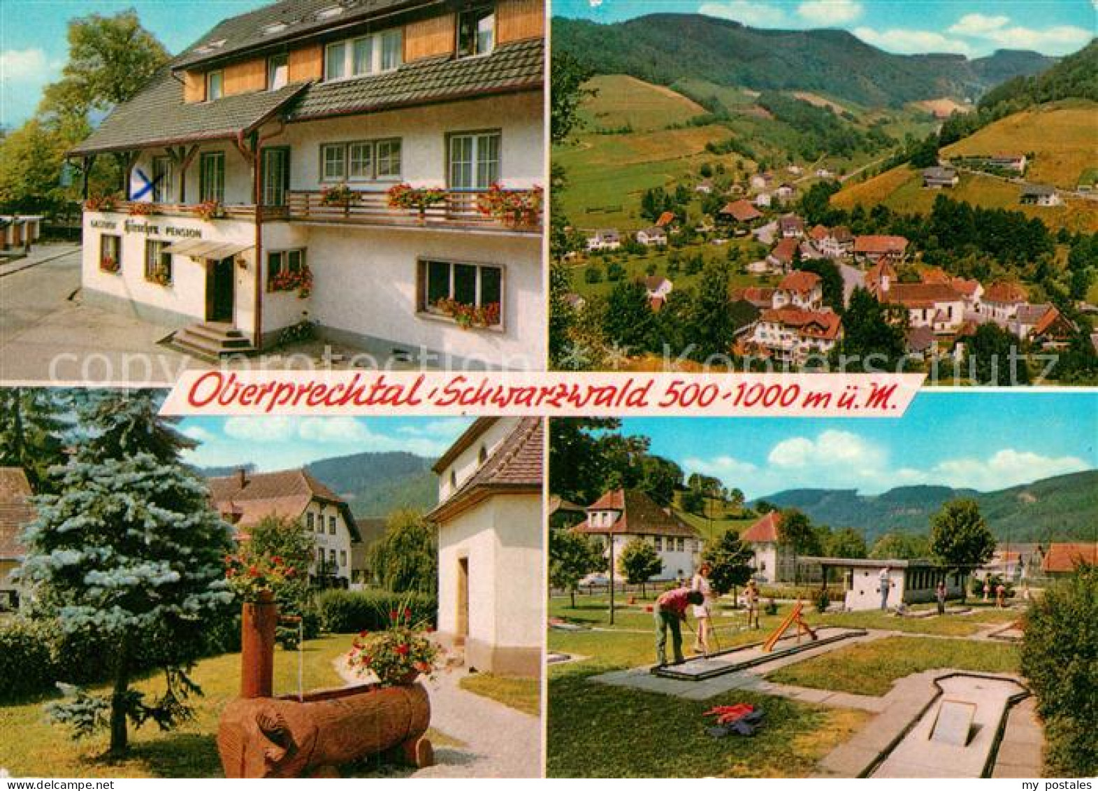 72939413 Oberprechtal Gasthof Hirschen Panorama Brunnen Minigolf Oberprechtal - Elzach