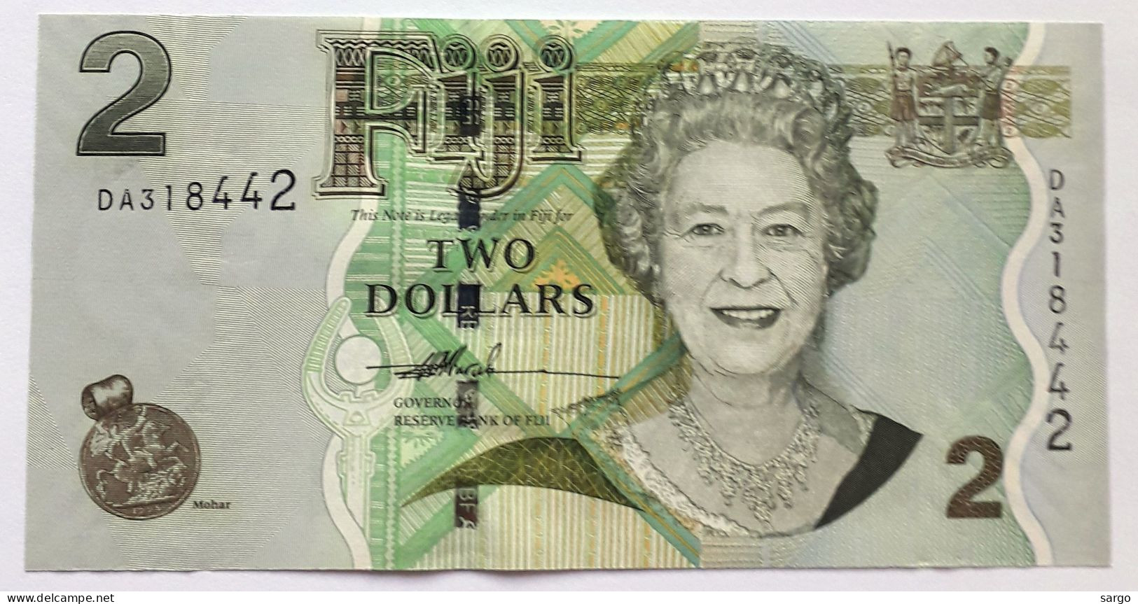 FIJI - 2 DOLLARS  - P 109a  (2007) - UNC - BANKNOTES - PAPER MONEY - CARTAMONETA - - Figi