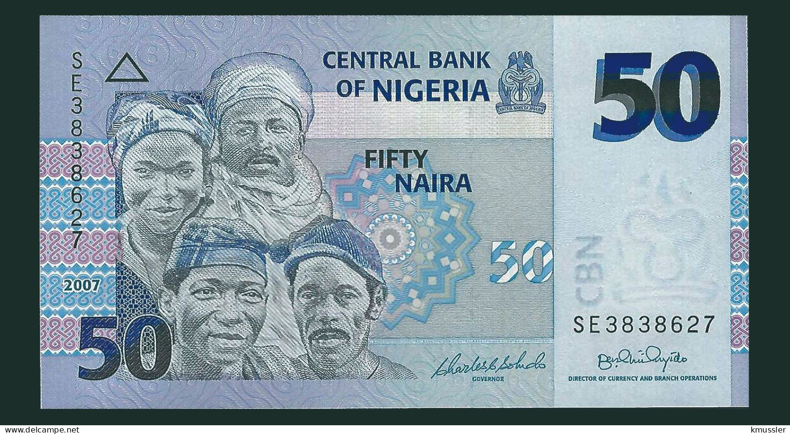 # # # Banknote Nigeria 50 Naira 2007 UNC (P-35) # # # - Nigeria