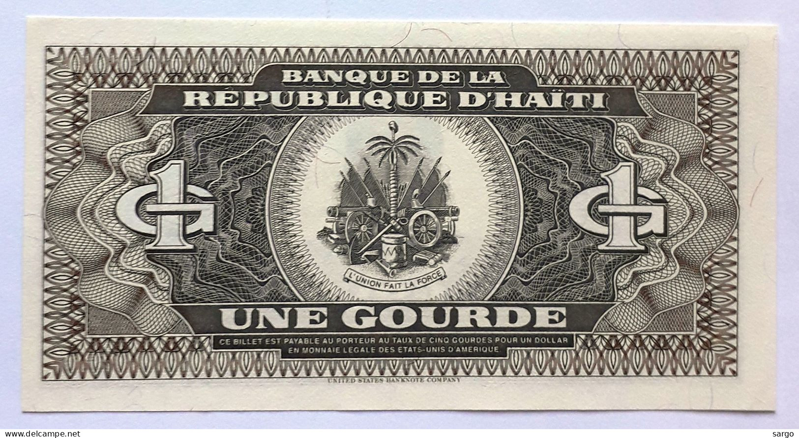 HAITI  - 1 GOURDE - P 253  (1989) - UNC - BANKNOTES - PAPER MONEY - CARTAMONETA - - Haïti