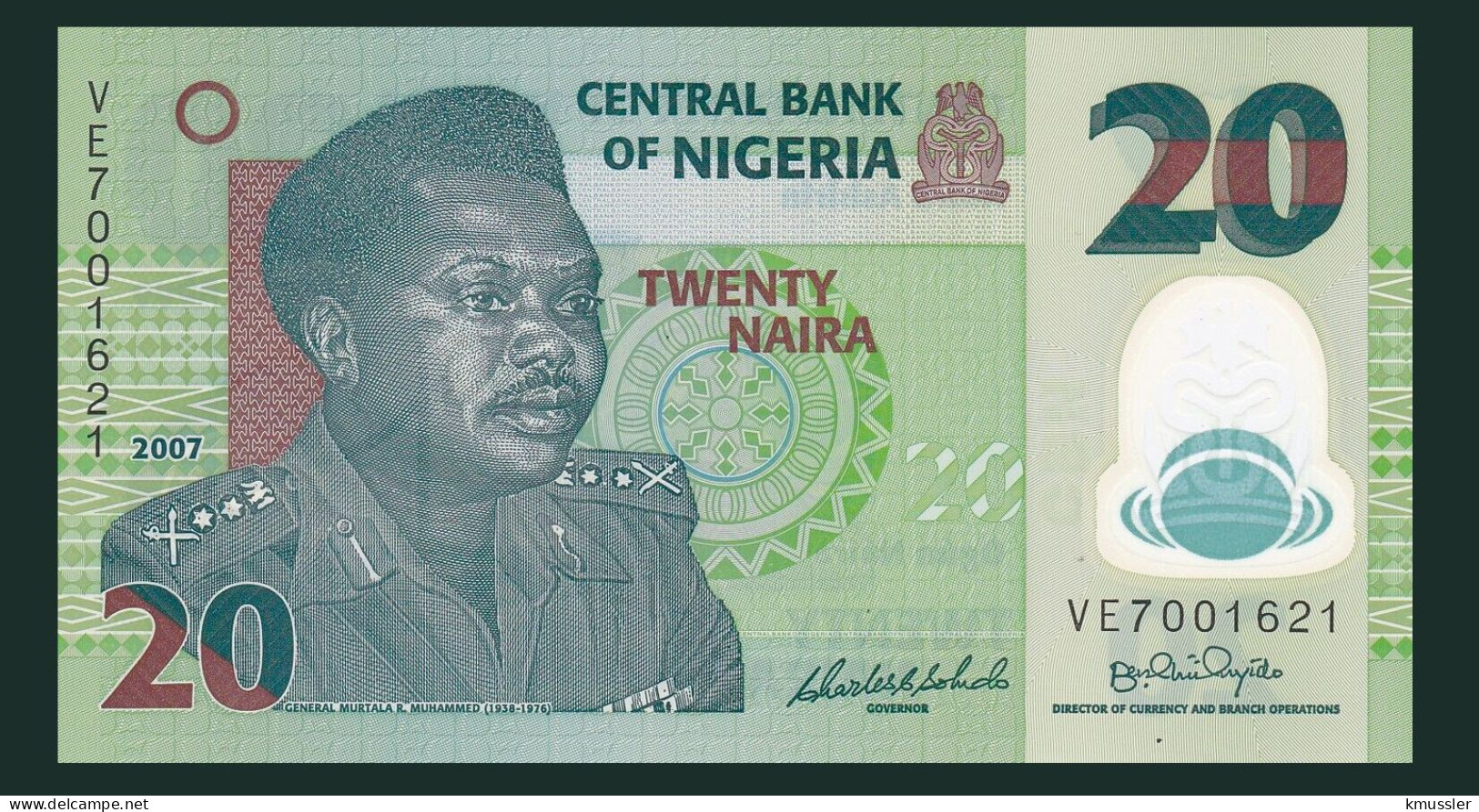 # # # Banknote Nigeria 20 Naira 2007 UNC (P-34) # # # - Nigeria