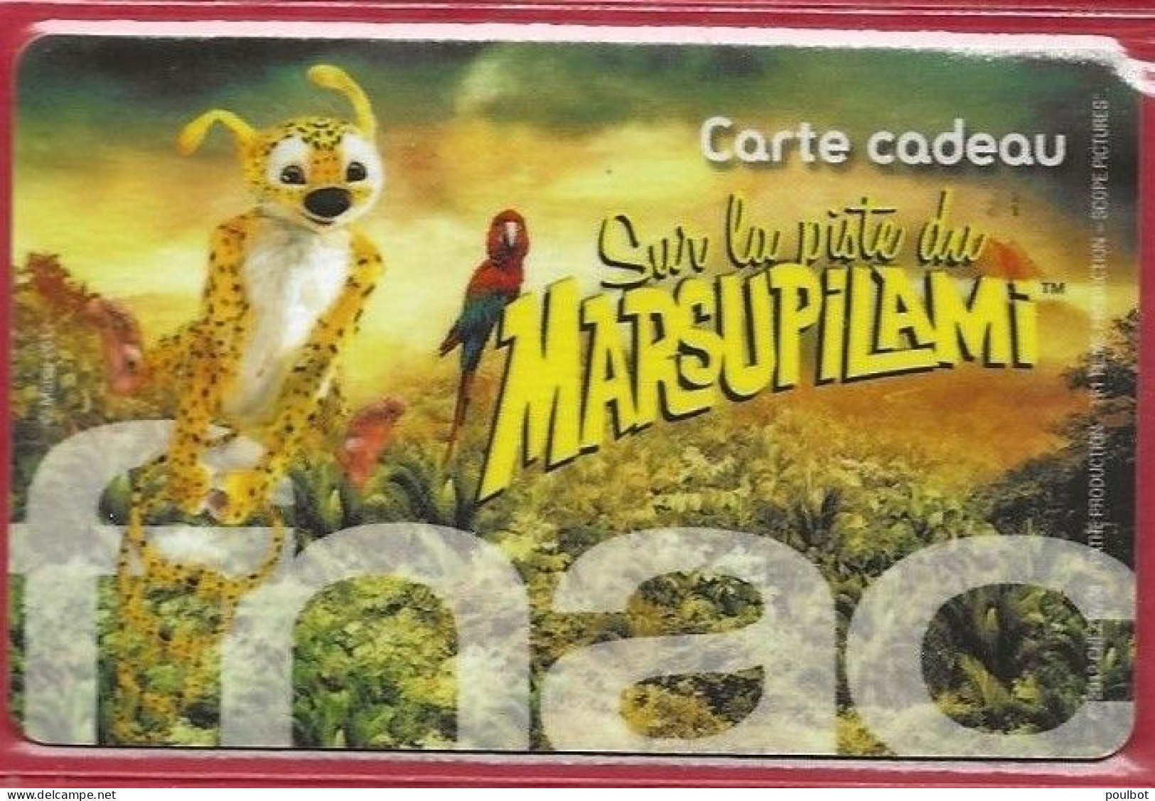 Carte Cadeau FNAC Marsupllami - Tarjetas De Fidelización Y De Regalo