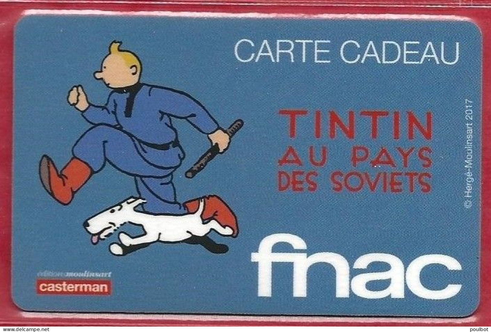 Carte Cadeau FNAC Tintin Au Pays Des Soviets - Tarjetas De Fidelización Y De Regalo