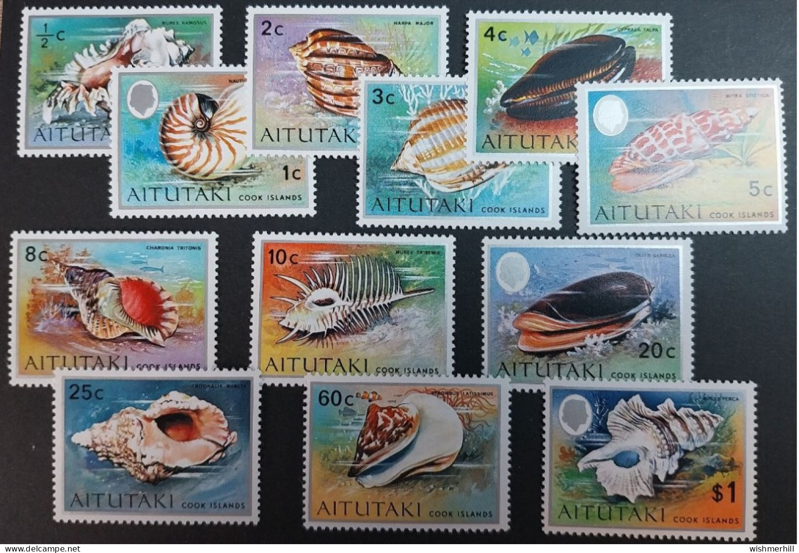 Coquillages Shells // Série Complète Neuve ** MNH ; Aitutaki YT 95/106 (1974) Cote 25 € - Aitutaki