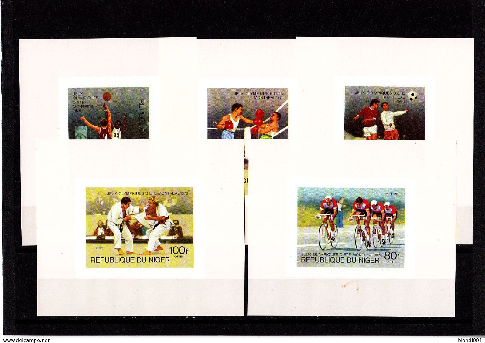Olympics 1976 - Judo - Cycling - NIGER - 5 S/S Imp. MNH - Summer 1976: Montreal