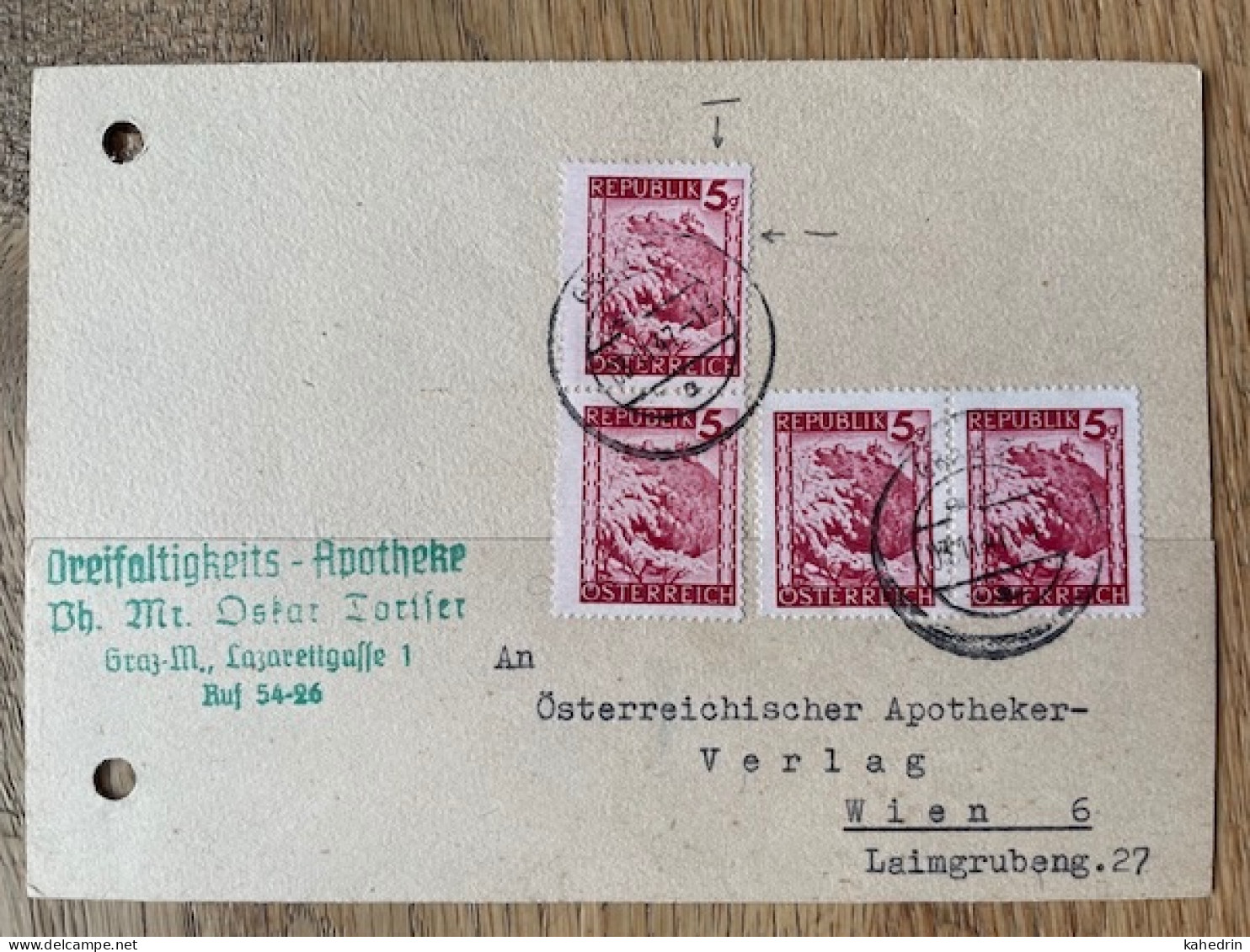 Österreich / Austria 1947, Plattenfehler / Druckzufälligkeit Mi. # 740: Strich Neben Dem Haus - Varietà & Curiosità
