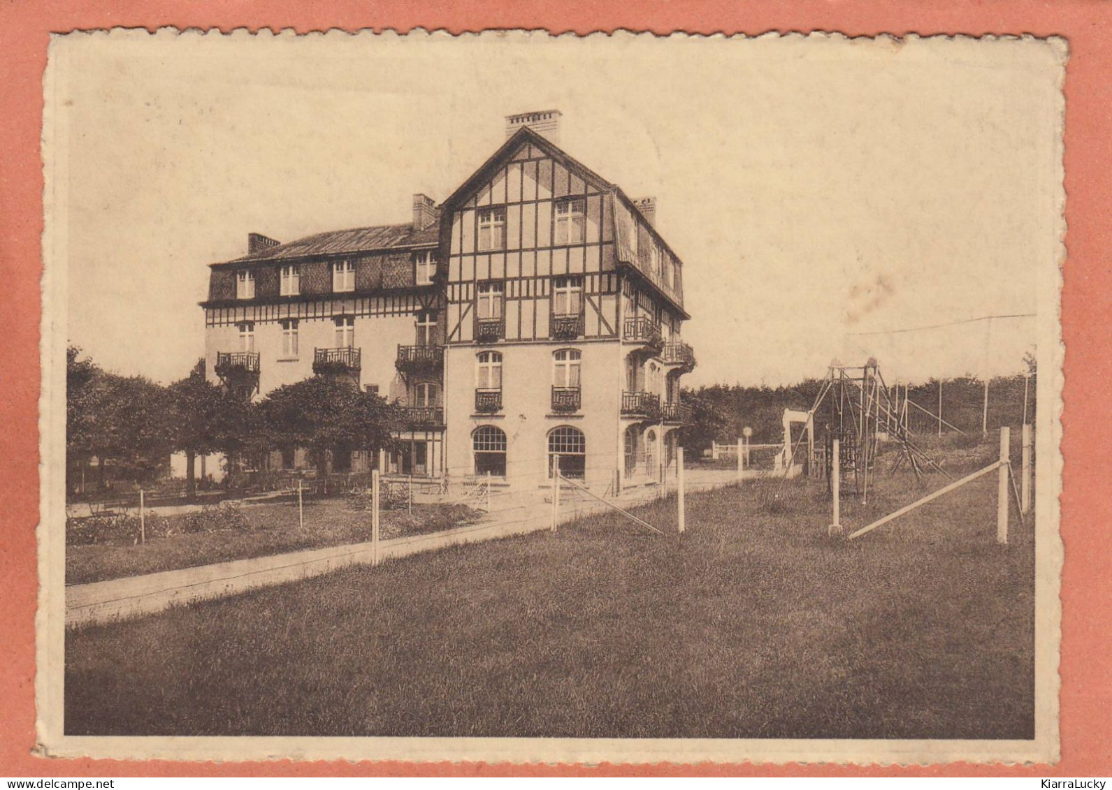 SPA - LIEGE - HOTEL SPALOUMONT - VUE SUR JEUX ENFANTS - CARTE PUBLICITAIRE - ENVOYEE - Roeselare