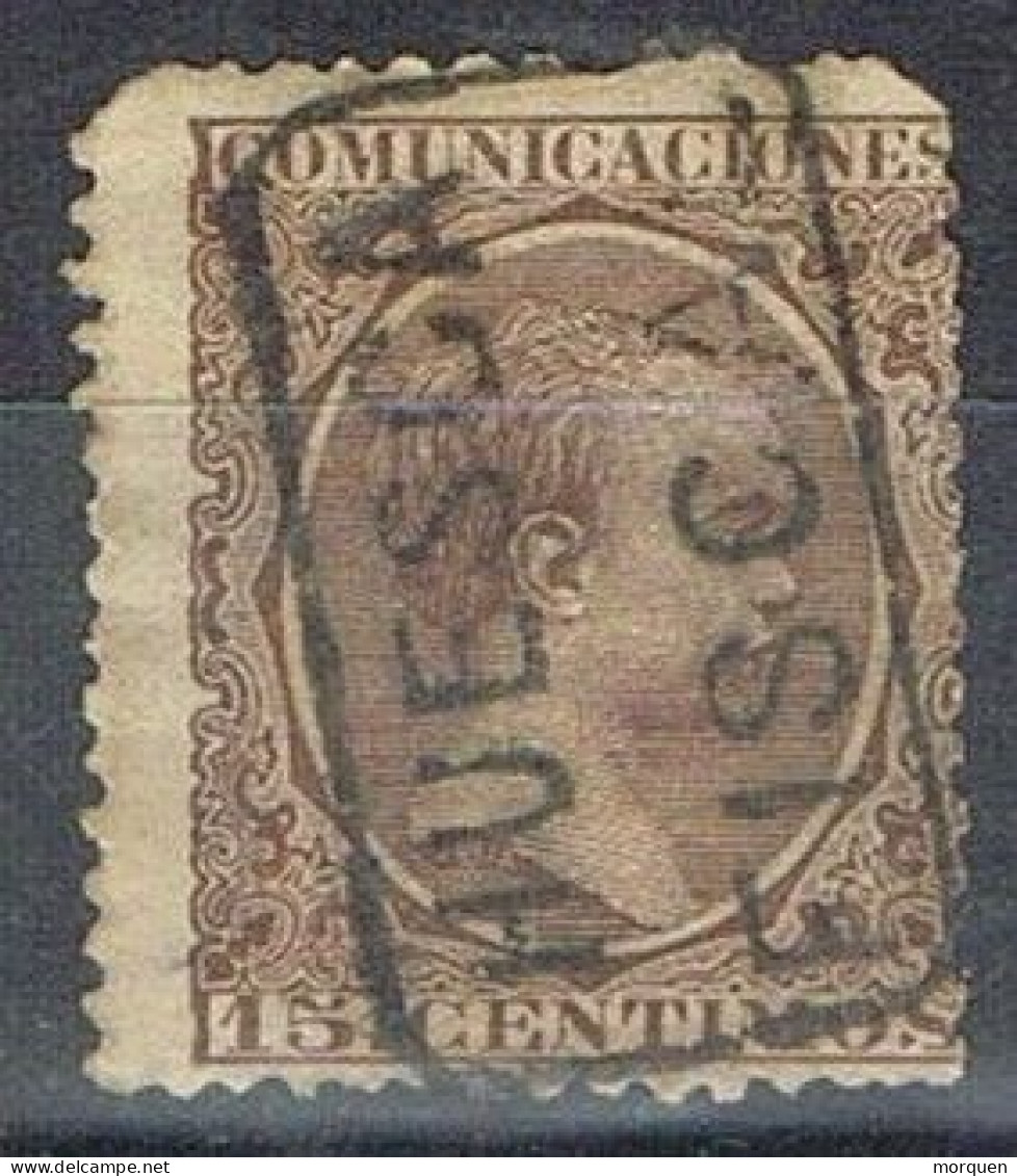 Sello 15 Cts Alfonso XIII Pelon, CARTERIA Oficial Tipo II De FISCAL (Huesca )num 219 º - Usados