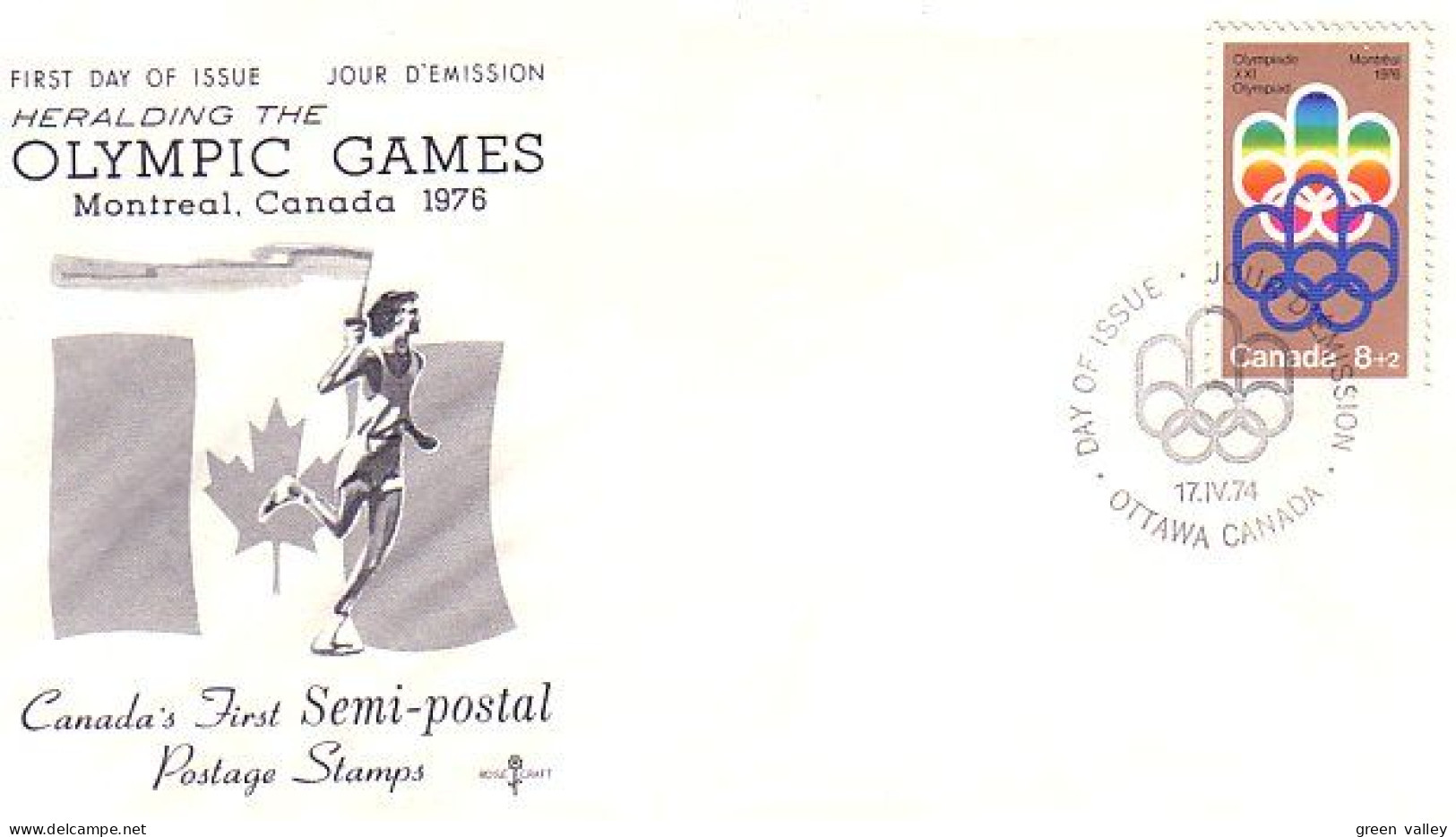 Canada Olympiques Montréal 1976 FDC ( A70 978) - Summer 1976: Montreal