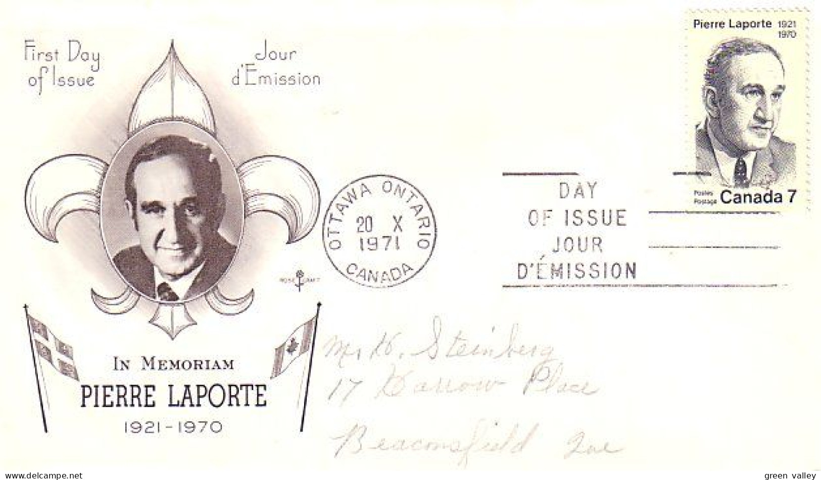 Canada Pierre Laporte FDC ( A70 862) - 1961-1970