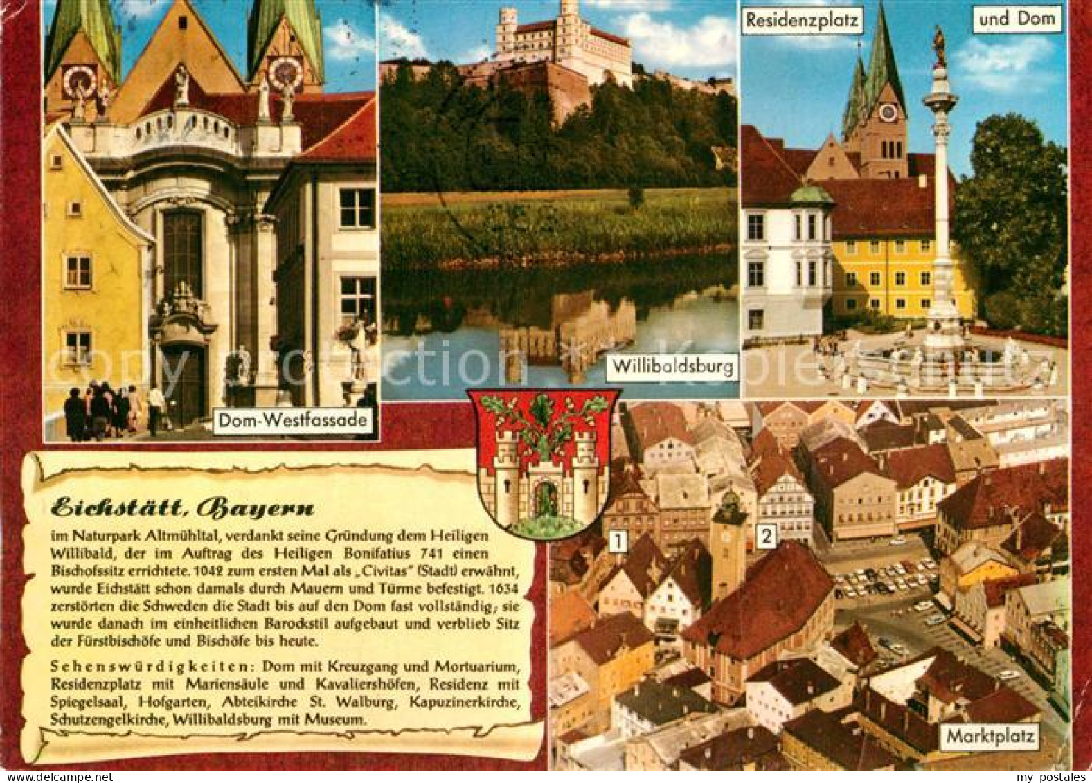 72938146 Eichstaett Oberbayern Dom Willibaldsburg Residenzplatz Marktplatz Eichs - Eichstaett