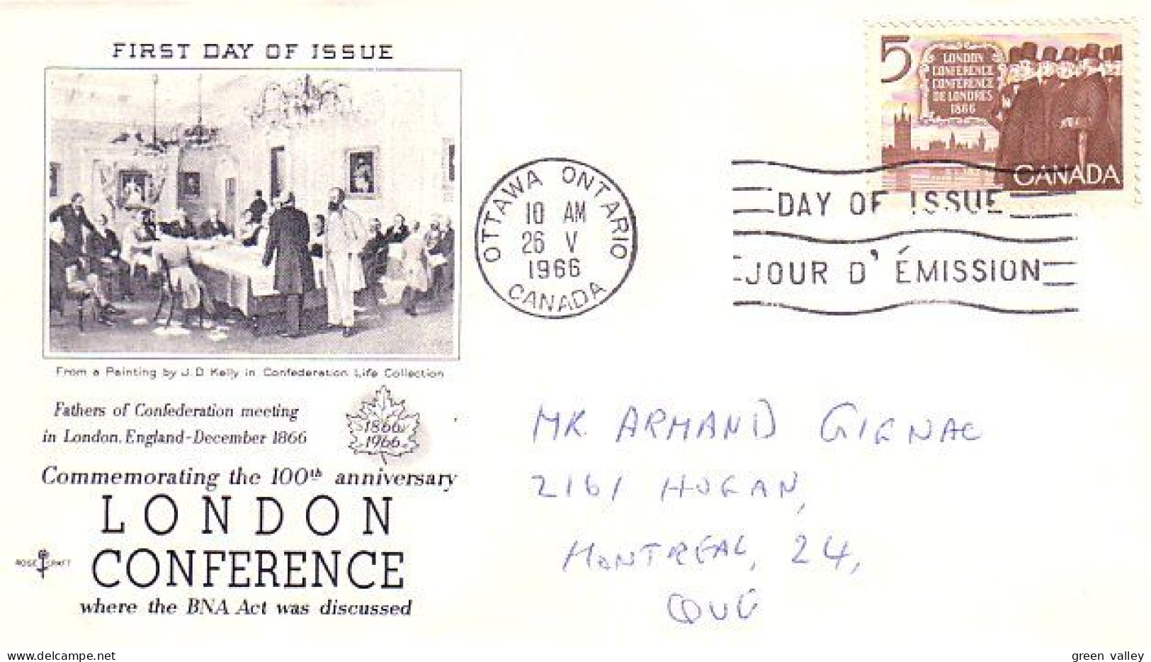 Canada London Conference De Londres FDC ( A70 664) - 1961-1970