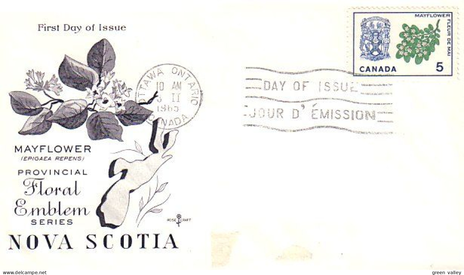 Canada Mayflower Fleur De Mai FDC ( A70 602a) - 1961-1970