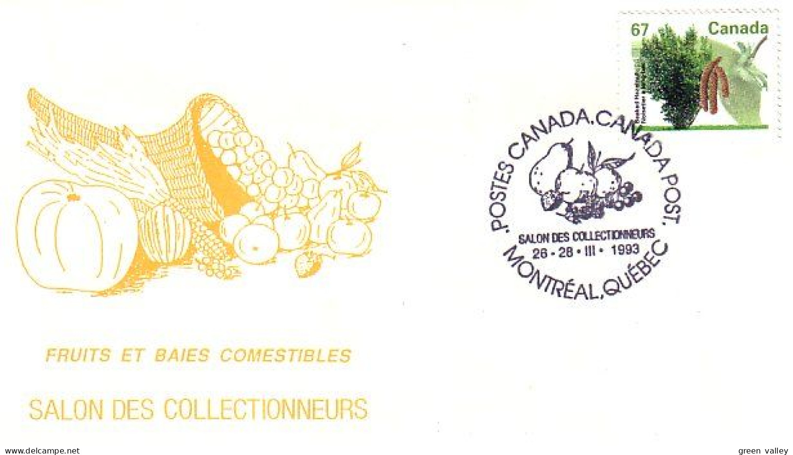 Canada Noisetier Hazelnut FDC ( A70 521b) - Esposizioni Filateliche