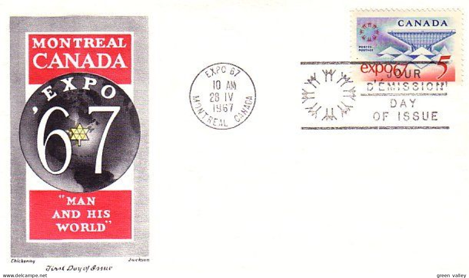 Canada Montreal Expo 67 FDC ( A70 516b) - Enveloppes Commémoratives