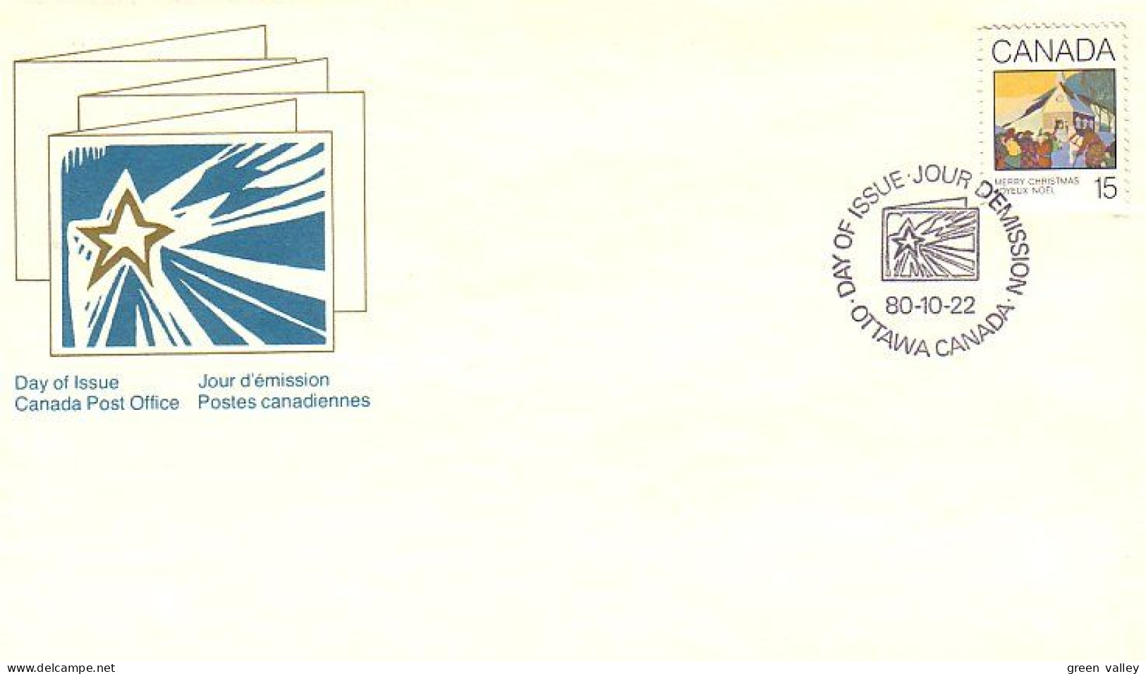 Canada Christmas Noel 1980 FDC ( A70 348) - 1981-1990