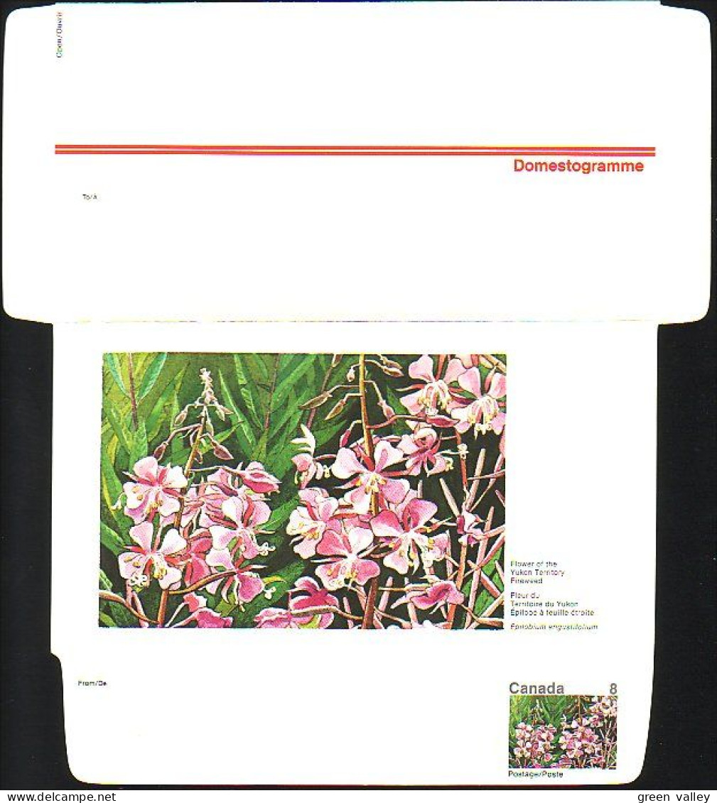Canada Floral Domestogramme 8c Fireweed Epilobe ( A70 215b) - 1953-.... Règne D'Elizabeth II