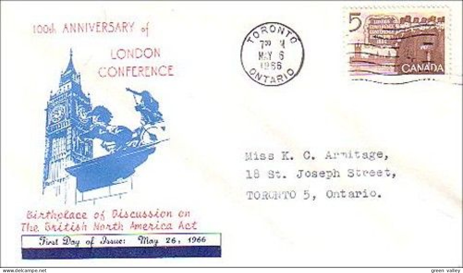 Canada London Conference British America Act FDC ( A70 71) - 1961-1970