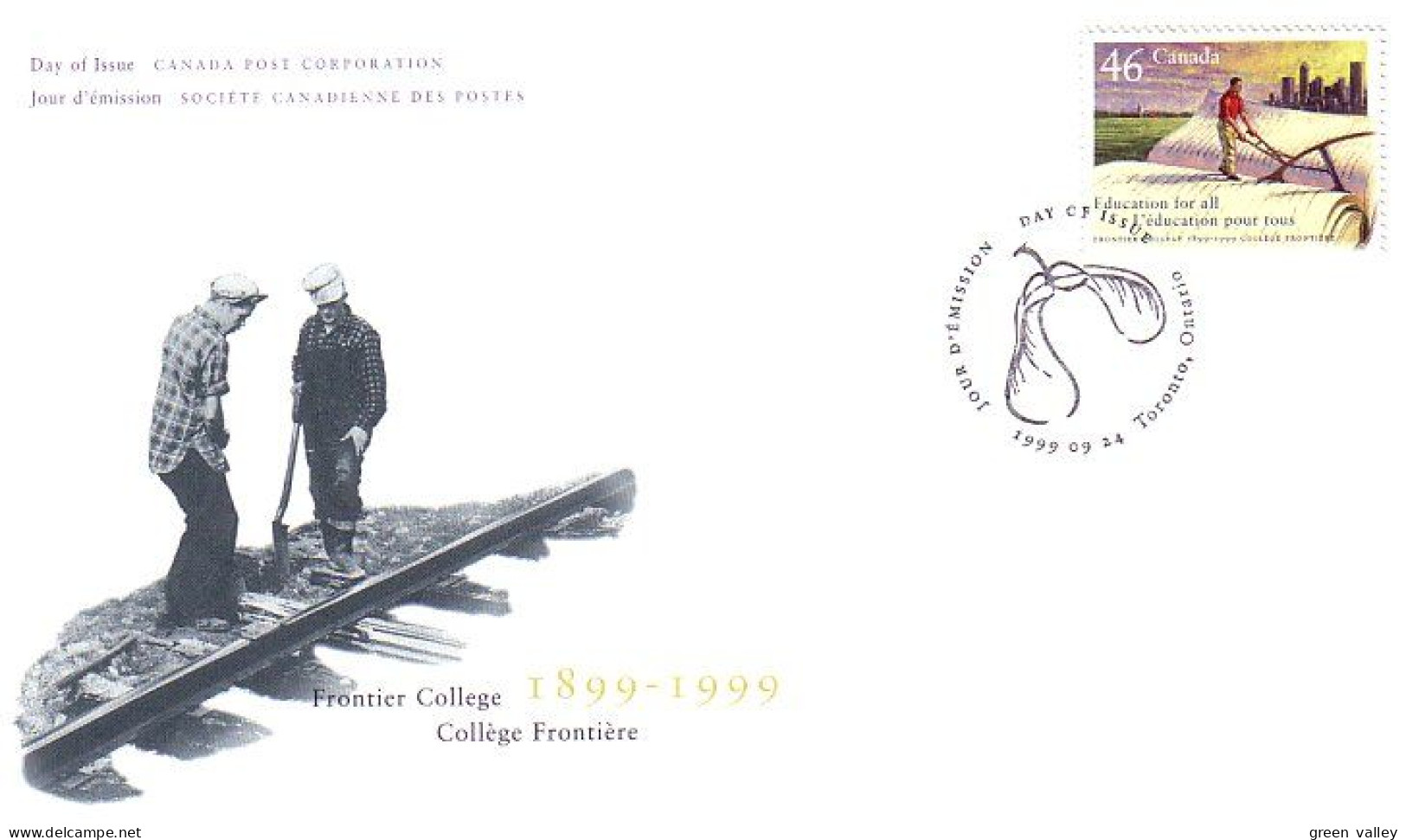 Canada Education Plow Plough Charrue FDC ( A70 8) - 1991-2000