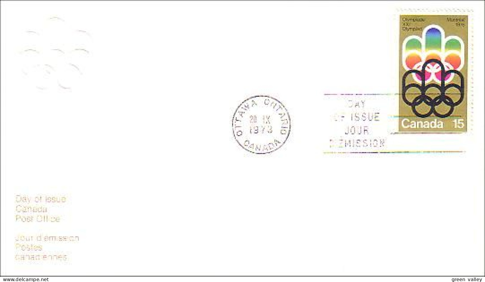 Canada Olympiques Montreal 1973 FDC ( A70 65) - Summer 1976: Montreal