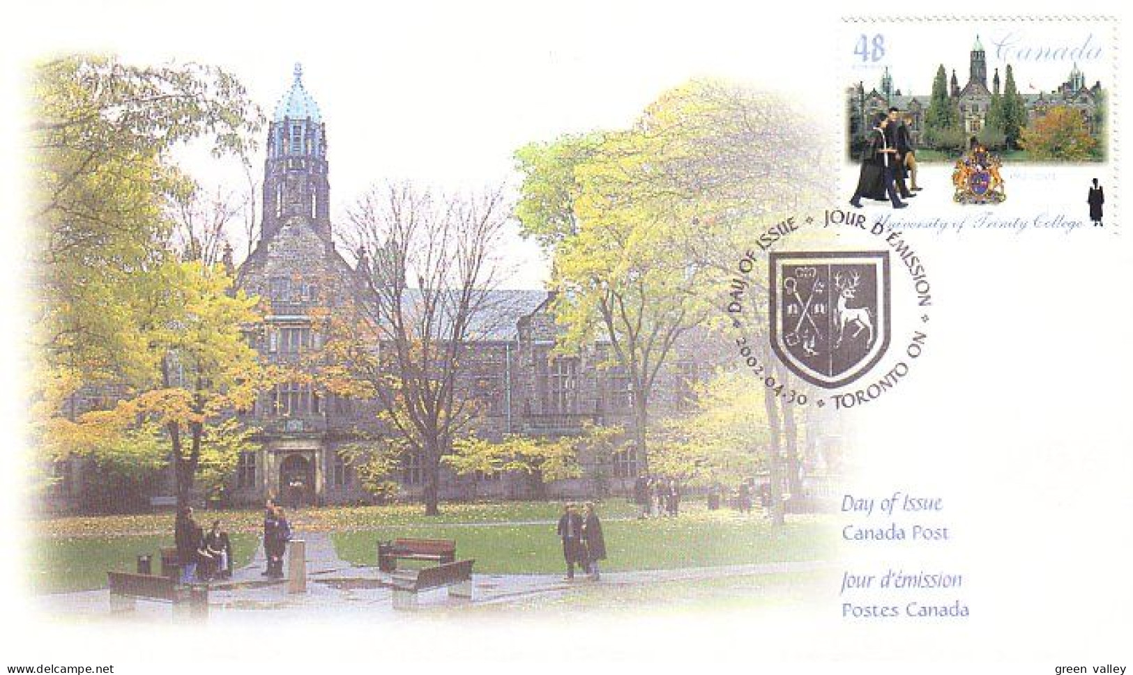 Canada University Of Trinity College 2002 FDC ( A70 15) - 2001-2010