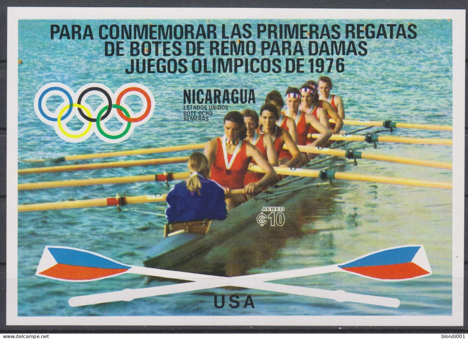 Olympics 1976 - Rowing - NICARAGUA - S/S Imp. MNH - Summer 1976: Montreal