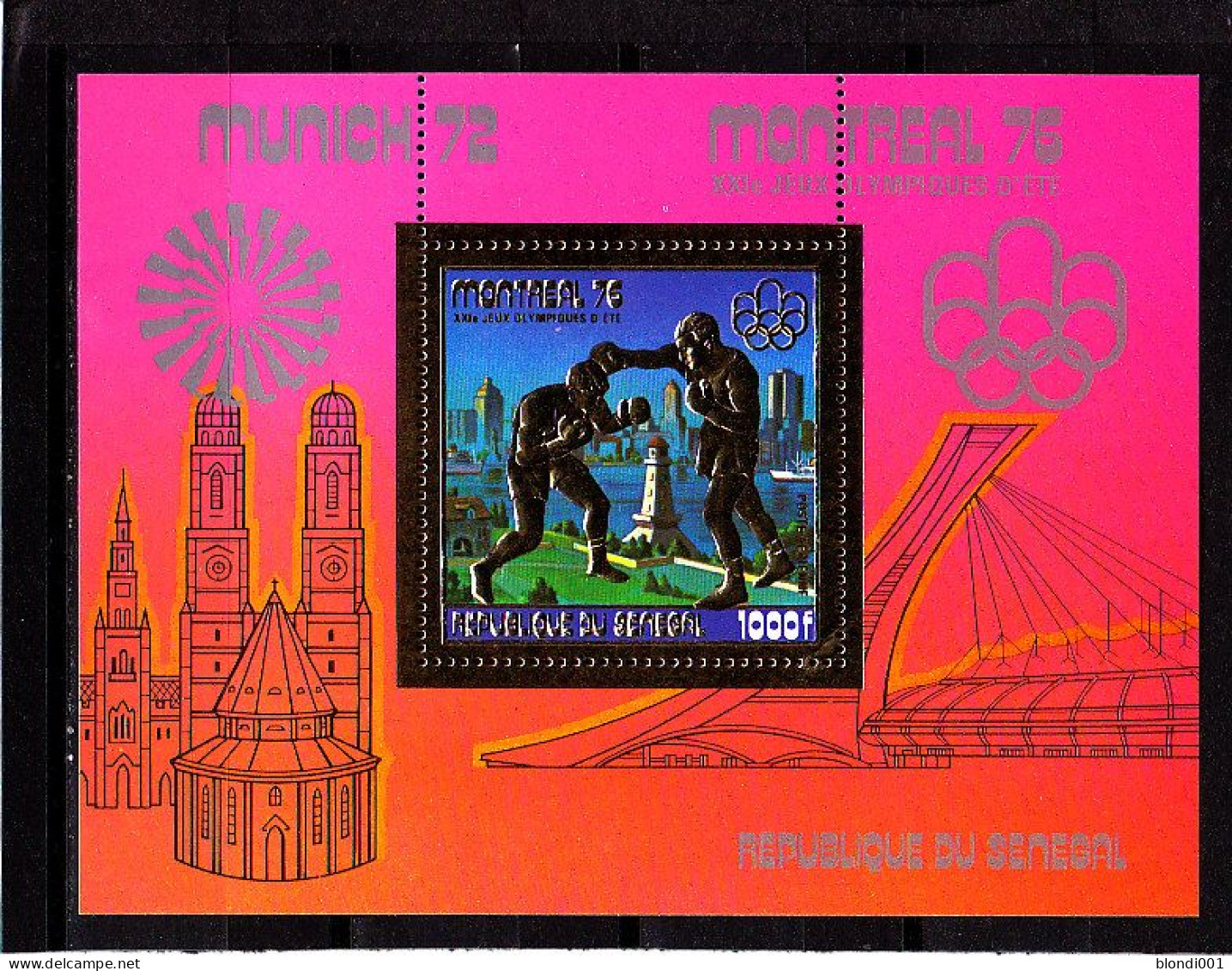 Olympics 1976 - Boxing - SENEGAL - S/S Gold MNH - Verano 1976: Montréal