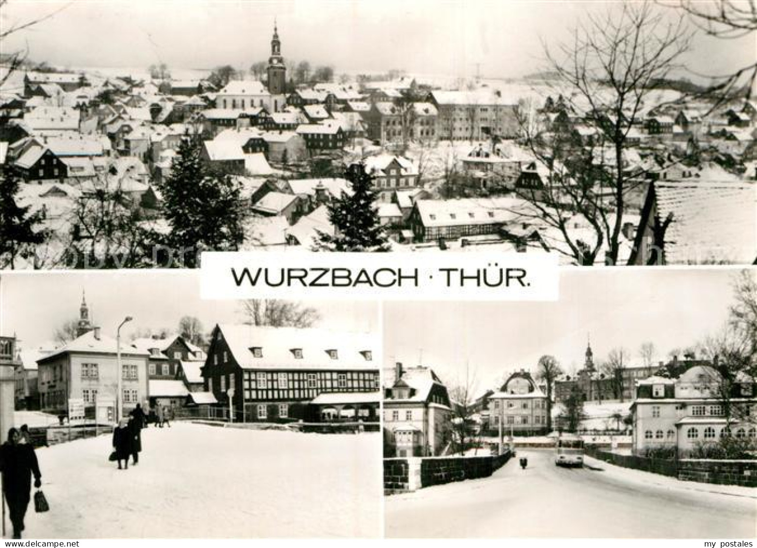 72937464 Wurzbach Ortansicht Mit Kirche Strassenpartien Im Winter Wurzbach - Zu Identifizieren