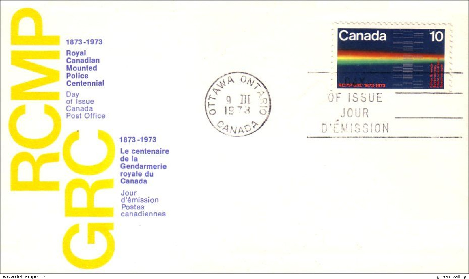 Canada RCMP GRC Police Montee Spectroscopie 10c FDC Cover ( A71 566) - Police - Gendarmerie