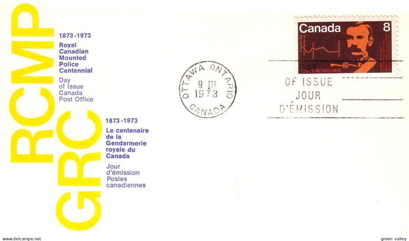 Canada RCMP GRC Police Montee 8c FDC Cover ( A71 565) - Politie En Rijkswacht