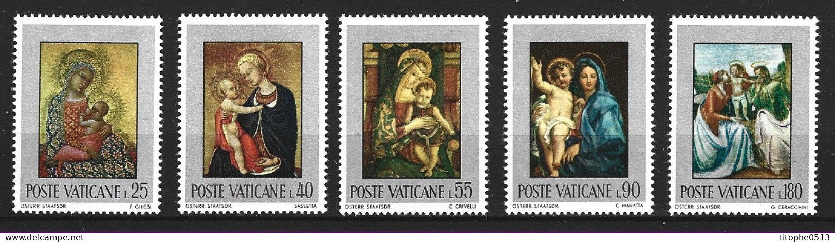 VATICAN. N°522-6 De 1971. Vierge à L'Enfant. - Madonna