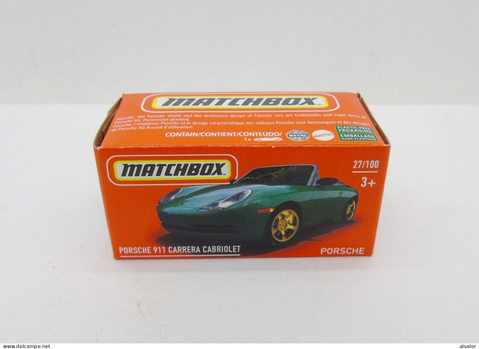 PORSCHE 911 CARRERA CABRIOLET BOITE MATCHBOX - Matchbox (Mattel)