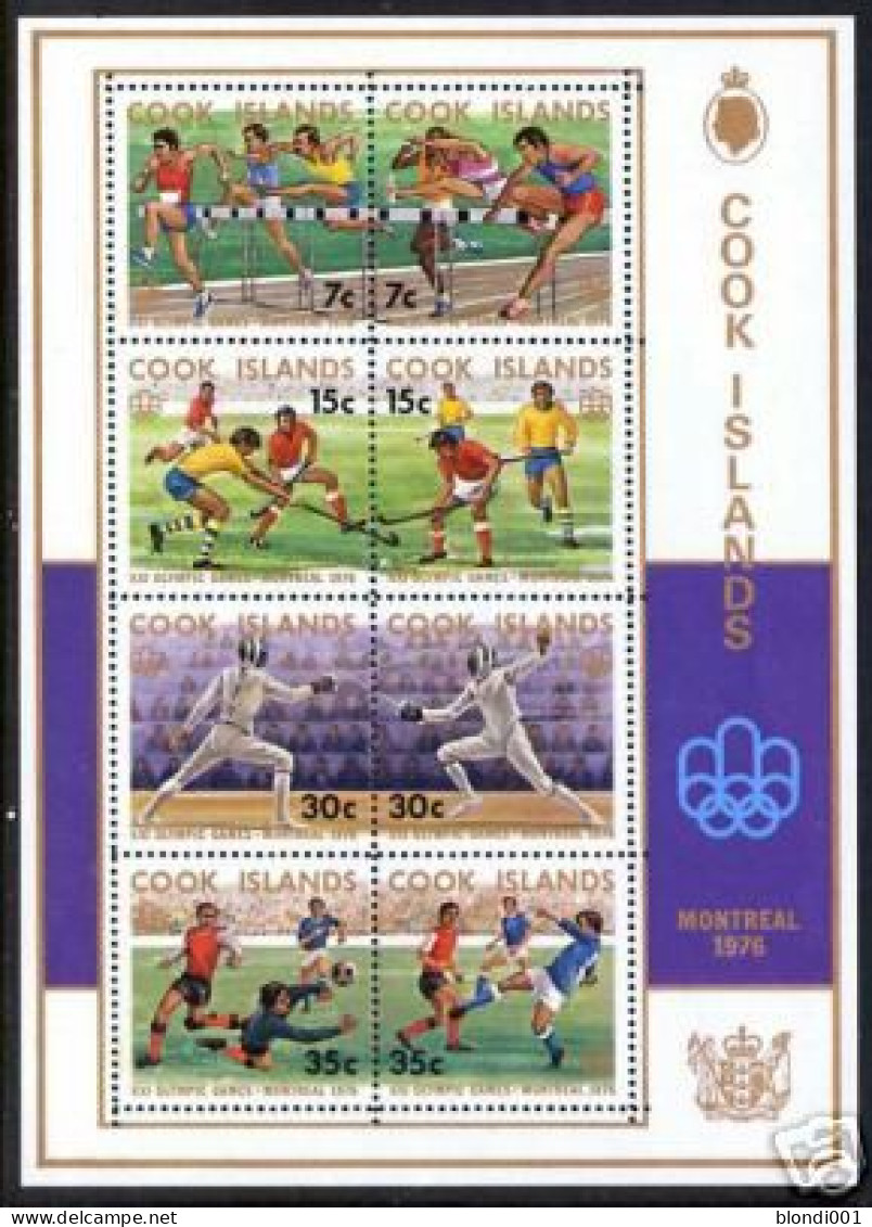 Olympics 1976 - Fencing - Soccer - COOK ISLANDS - Sheet MNH - Estate 1976: Montreal