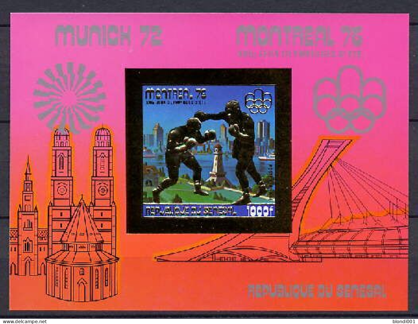 Olympics 1976 - Boxing - SENEGAL - S/S Gold Imp. MNH - Verano 1976: Montréal
