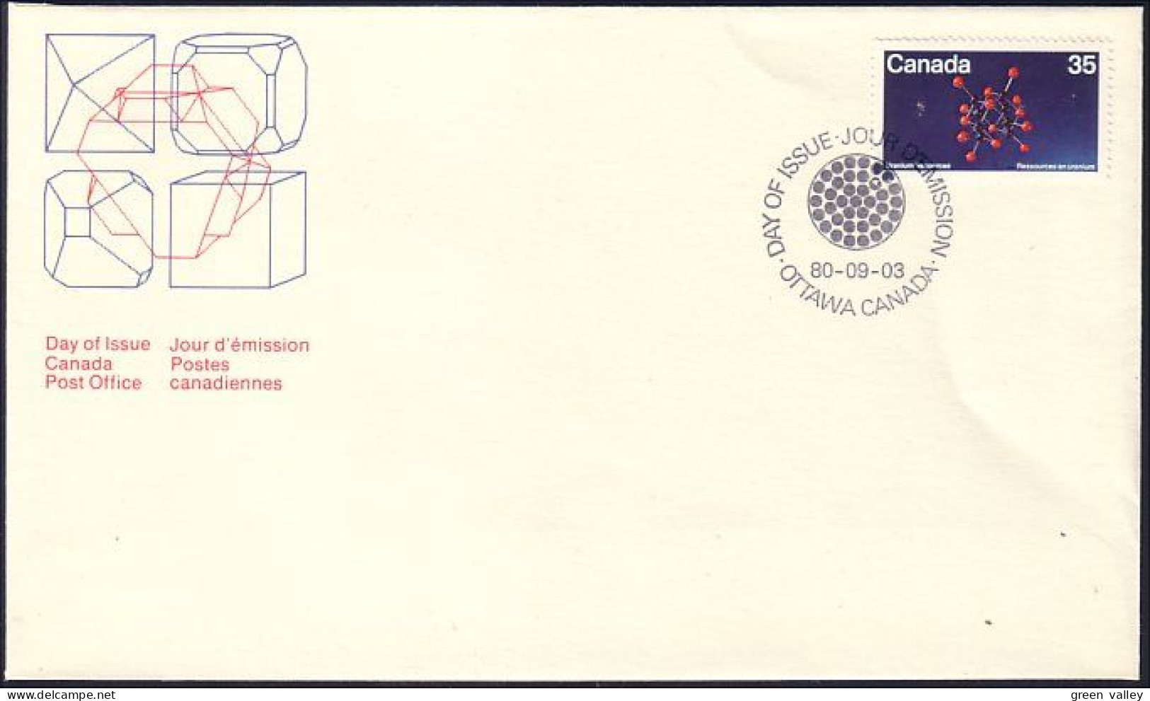 Canada Ressources Uranium Resources FDC Cover ( A72 316) - Atomo