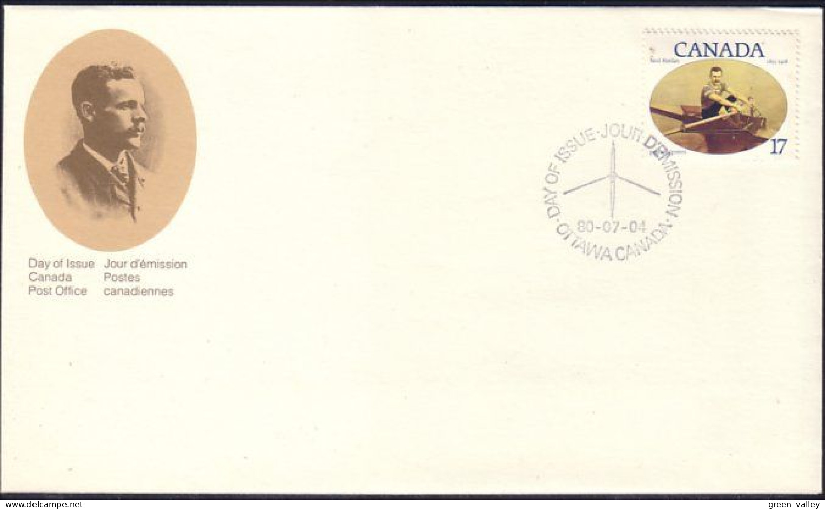 Canada Aviron Rowing Ned Halan FDC Cover ( A72 310a) - Remo