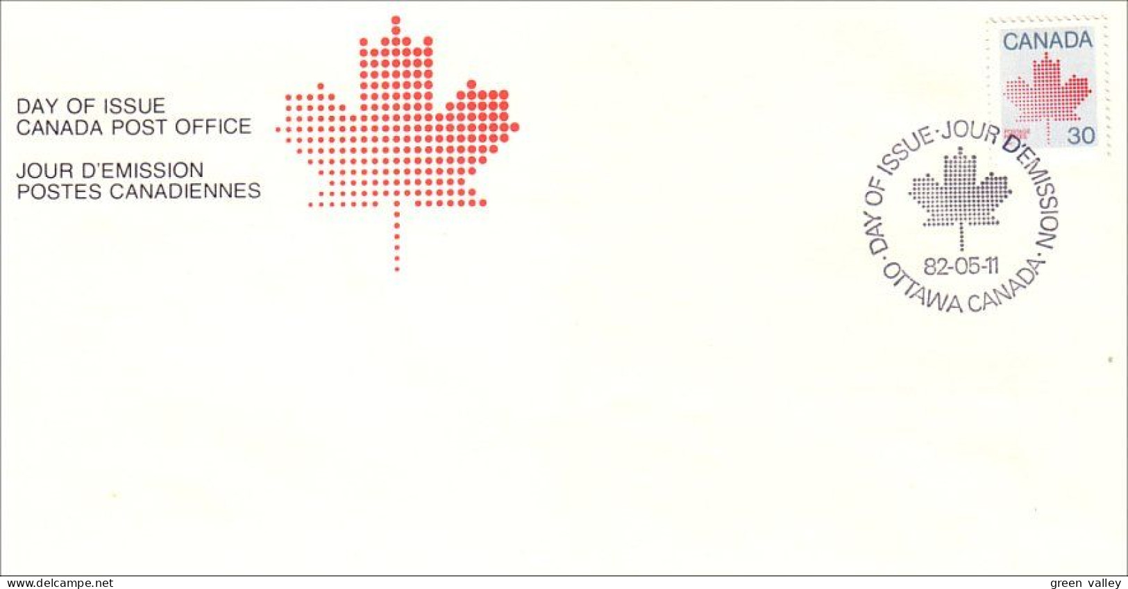 Canada 30c Maple Leaf Feuille Erable FDC Cover ( A72 199) - 1981-1990