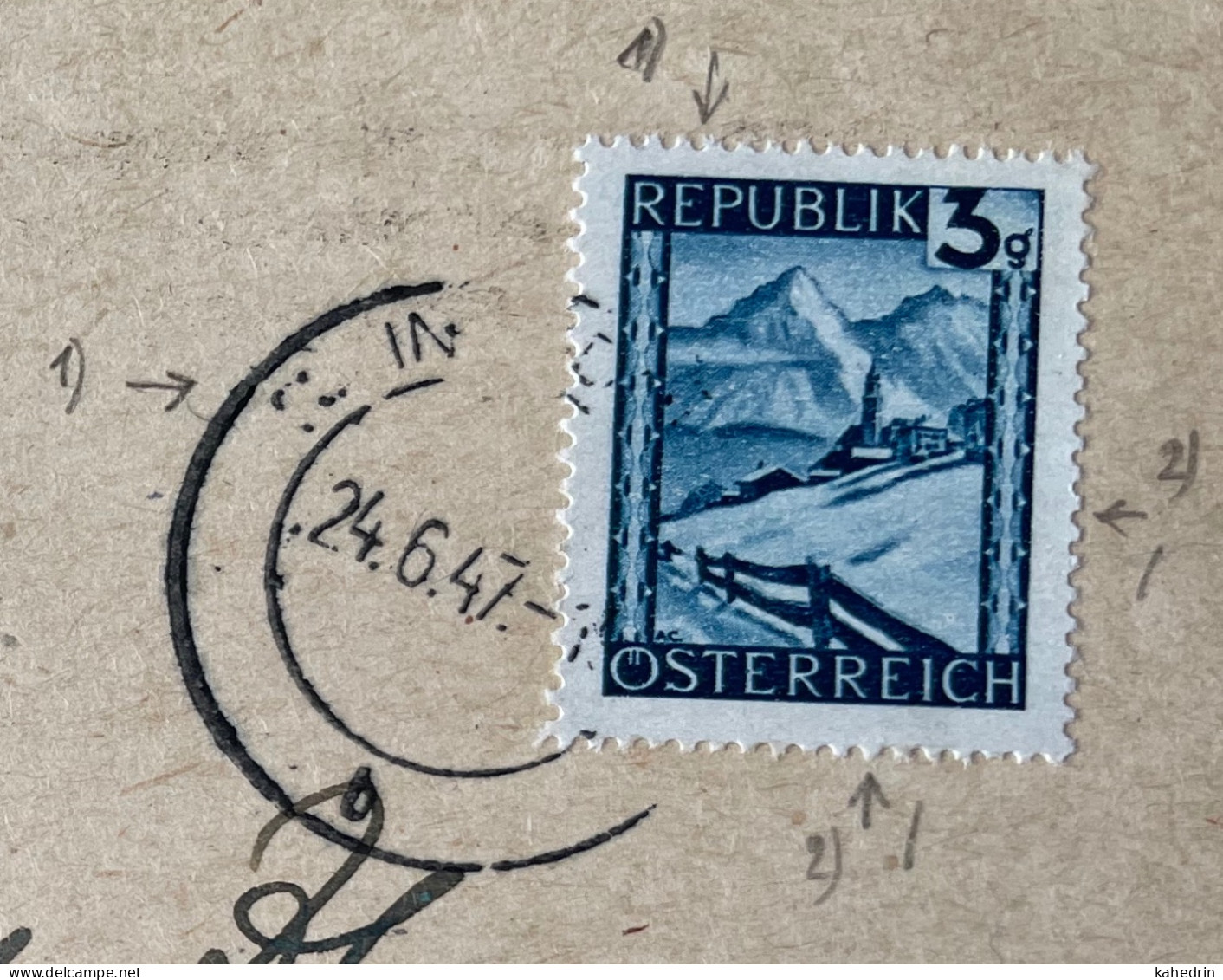 Österreich / Austria 1947, Plattenfehler / Druckzufälligkeit Mi. # 738, Bitte Lesen! - Abarten & Kuriositäten