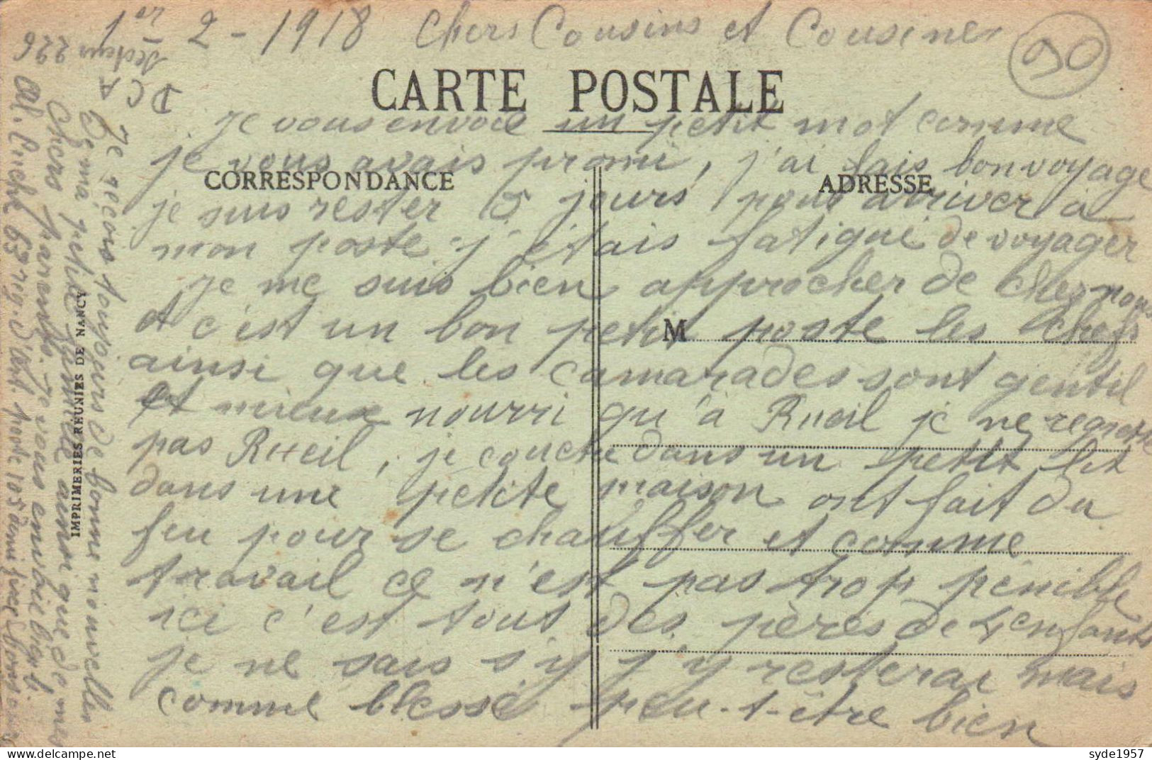 Grandvillars - L'Église - Imprimeries Réunies De NAncy N° 1140 Circulé 01-02-1918 - Grandvillars