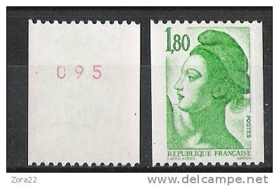 2378d** Avec N°.Gros Chiffres T.B. Gomme Brillante Légèrement Jaunatre - Coil Stamps